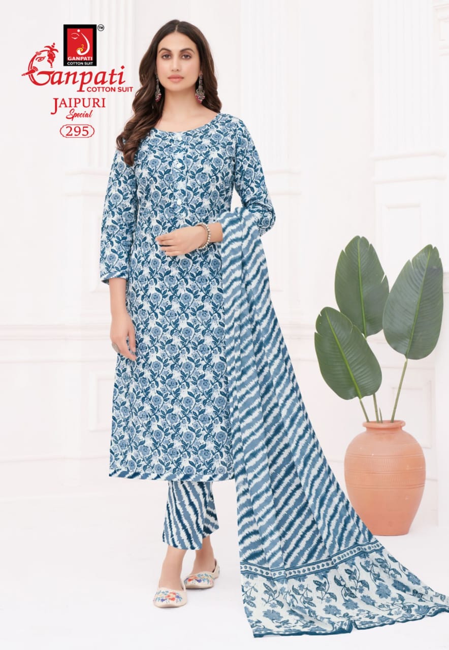 Jaipuri Vol 12 By Ganpati Cotton Printed Dress Material Exporters In India